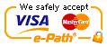 We safely accept Visa and MasterCard using e-Path 